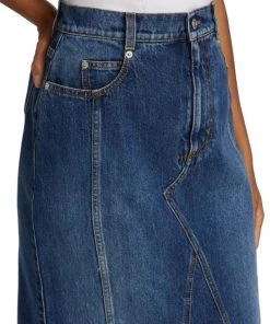 Alexander McQueen Knee-Length Denim Pencil Skirt -Alexander McQueen Elegant store unnamed file 2783