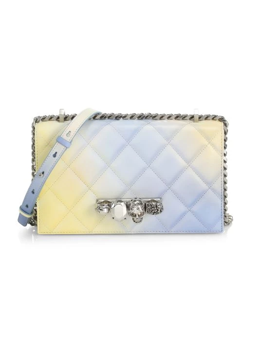 Alexander McQueen Ombré Quilted Leather Jewelled Satchel 1 Alexander McQueen Ombré Quilted Leather Jewelled Satchel