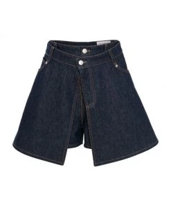 Alexander McQueen Denim Overlay Shorts