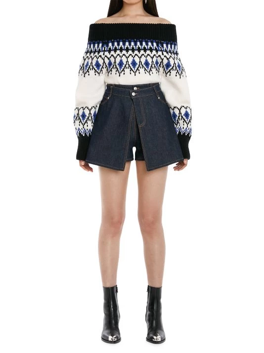 Alexander McQueen Denim Overlay Shorts 2 Alexander McQueen Denim Overlay Shorts - Image 2