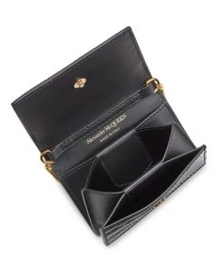Alexander McQueen Croc-Embossed Leather Cardholder-On-Chain -Alexander McQueen Elegant store unnamed file 282