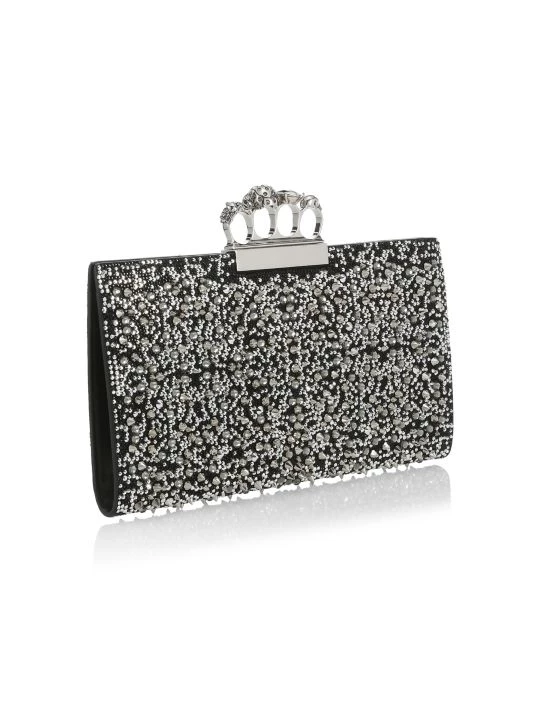 Alexander McQueen Studded Four-Ring Clutch 4 Alexander McQueen Studded Four-Ring Clutch - Image 4