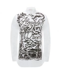 Alexander McQueen Printed Logo Shirt For Men