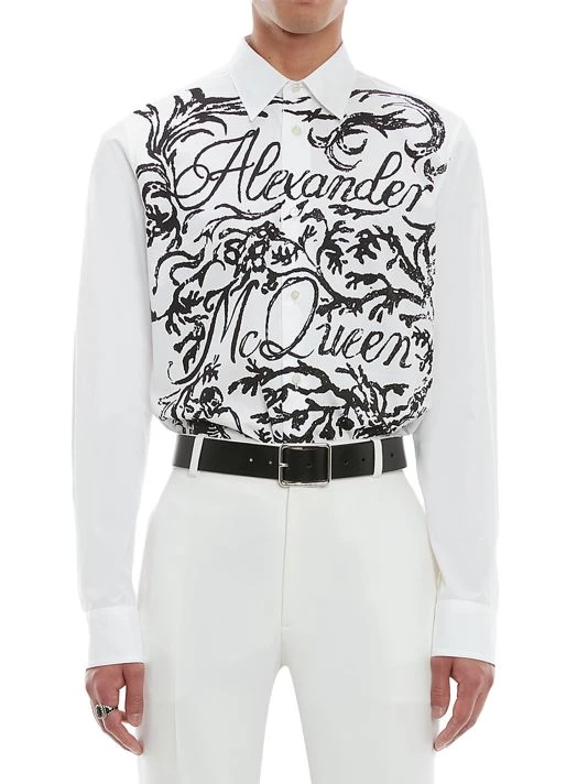 Alexander McQueen Printed Logo Shirt For Men 3 Alexander McQueen Printed Logo Shirt For Men - Image 3