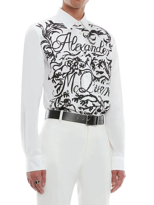 Alexander McQueen Printed Logo Shirt For Men 4 Alexander McQueen Printed Logo Shirt For Men - Image 4