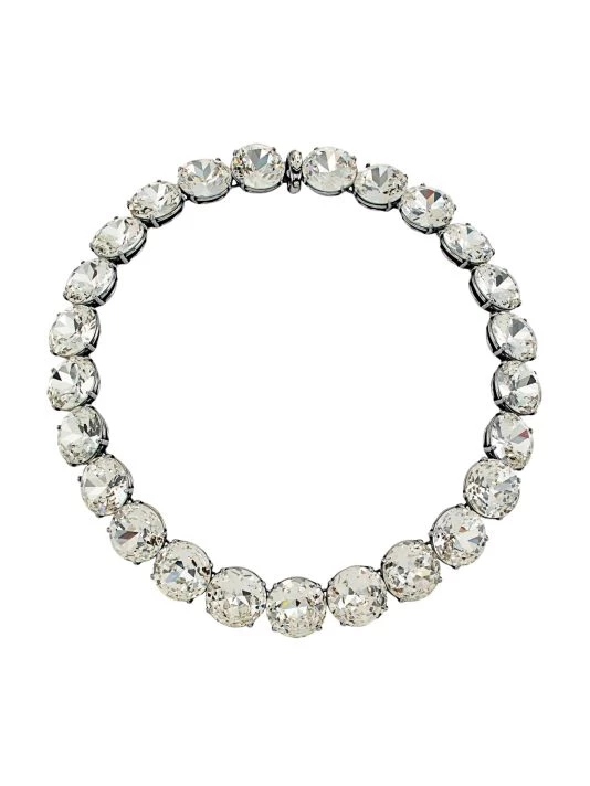 Alexander McQueen Silvertone & Crystal Riviera Necklace 1 Alexander McQueen Silvertone & Crystal Riviera Necklace