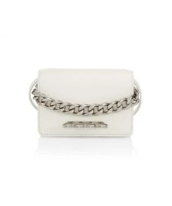 Alexander McQueen Four-Ring Leather Shoulder Bag