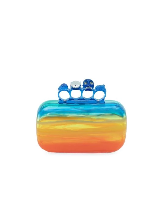 Alexander McQueen Ombré Rainbow Box Clutch 1 Alexander McQueen Ombré Rainbow Box Clutch
