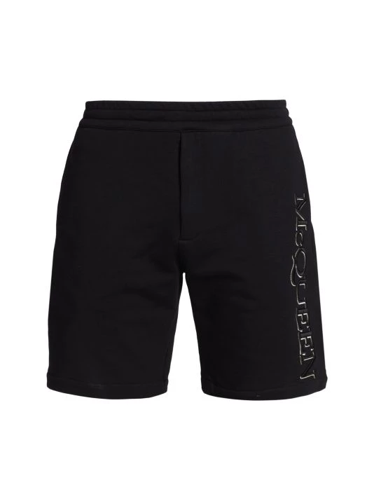 Alexander McQueen Logo Embossed Shorts For Men 1 Alexander McQueen Logo Embossed Shorts For Men