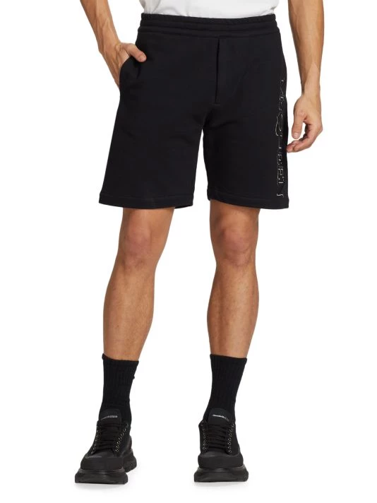 Alexander McQueen Logo Embossed Shorts For Men 3 Alexander McQueen Logo Embossed Shorts For Men - Image 3