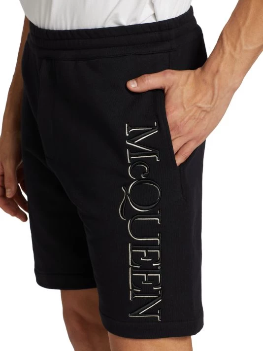Alexander McQueen Logo Embossed Shorts For Men 6 Alexander McQueen Logo Embossed Shorts For Men - Image 6