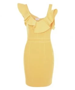 Alexander McQueen Asymmetric Ruffle Minidress