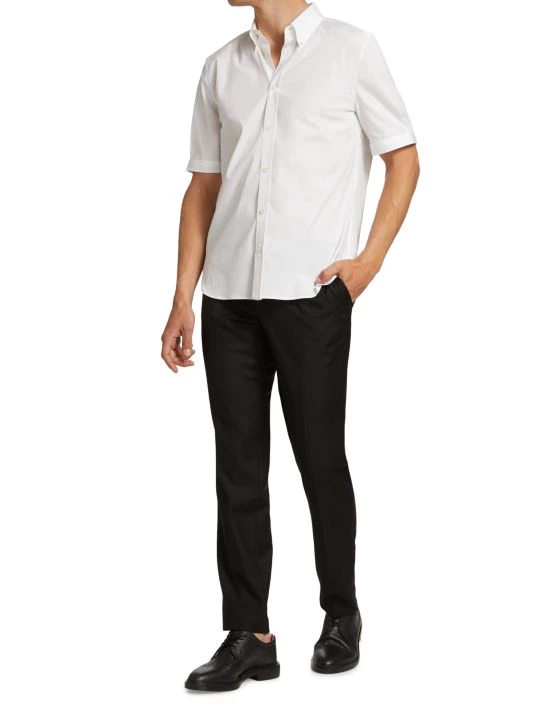 Alexander McQueen Classic Cotton Short-Sleeve Sport Shirt For Men Black 2 Alexander McQueen Classic Cotton Short-Sleeve Sport Shirt For Men Black - Image 2