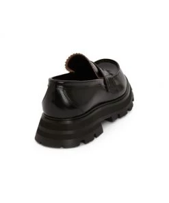 Alexander McQueen Wander Leather Penny Loafers Black -Alexander McQueen Elegant store unnamed file 2918