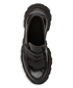 Alexander McQueen Wander Leather Penny Loafers Black -Alexander McQueen Elegant store unnamed file 2920