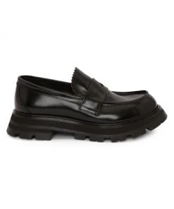Alexander McQueen Wander Leather Penny Loafers Black -Alexander McQueen Elegant store unnamed file 2921