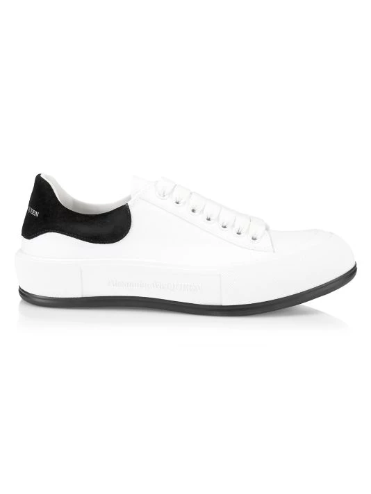 Alexander McQueen Men's Plimsoll Low-Top Sneakers For Men White 2 Alexander McQueen Men's Plimsoll Low-Top Sneakers For Men White - Image 2