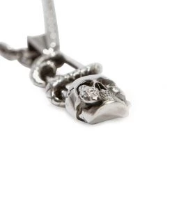 Alexander McQueen Safety Pin Skull Pendant Necklace For Men -Alexander McQueen Elegant store unnamed file 2941