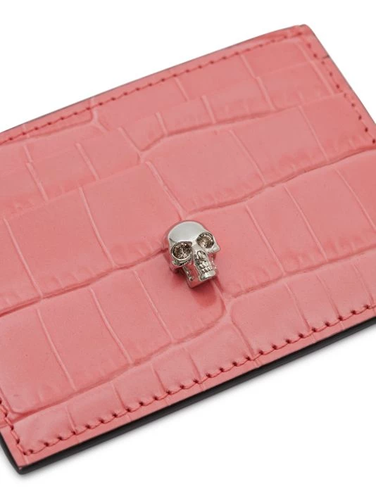 Alexander McQueen Embossed Leather Skull Card Holder Pollen Yellow 4 Alexander McQueen Embossed Leather Skull Card Holder Pollen Yellow - Image 4