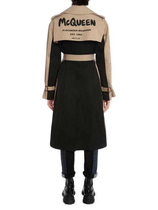 Alexander McQueen Graffiti Logo Trench Coat 5 Alexander McQueen Graffiti Logo Trench Coat - Image 5