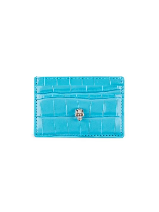 Alexander McQueen Embossed Leather Skull Card Holder Pollen Yellow 5 Alexander McQueen Embossed Leather Skull Card Holder Pollen Yellow - Image 5