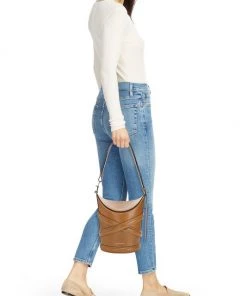 Alexander McQueen Medium The Curve Leather Bucket Bag -Alexander McQueen Elegant store unnamed file 2969