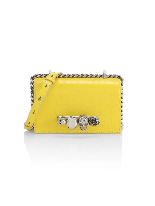 Alexander McQueen Mini Jeweled Satchel Pollen Yellow 1 Alexander McQueen Mini Jeweled Satchel Pollen Yellow