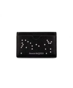 Alexander McQueen Leather Studded Card Holder
