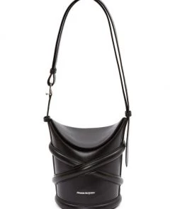 Alexander McQueen Small The Curve Leather Bucket Bag
