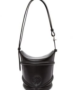 Alexander McQueen Small The Curve Leather Bucket Bag -Alexander McQueen Elegant store unnamed file 2983