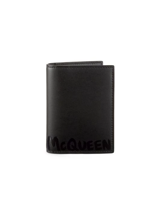 Alexander McQueen Graffiti Leather Pocket Organizer For Men 1 Alexander McQueen Graffiti Leather Pocket Organizer For Men