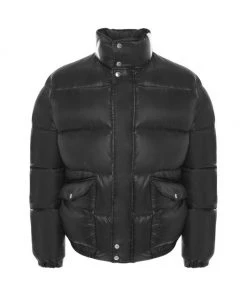 Alexander McQueen Nylon Graffiti Logo Puffer Jacket For Men