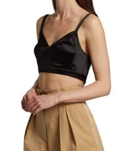 Alexander McQueen Satin Bra Top -Alexander McQueen Elegant store unnamed file 3017