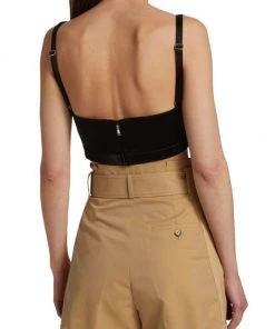 Alexander McQueen Satin Bra Top -Alexander McQueen Elegant store unnamed file 3018