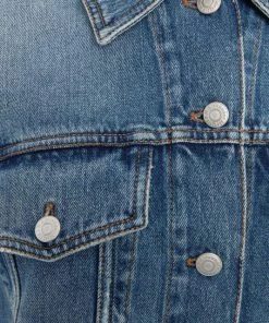 Alexander McQueen Puff-Sleeve Cropped Denim Jacket -Alexander McQueen Elegant store unnamed file 3028