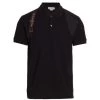 Alexander McQueen Logo Tape Harness Polo Shirt For Men Black