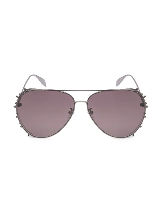 Alexander McQueen Rebellion 63MM Pilot Sunglasses For Men 1 Alexander McQueen Rebellion 63MM Pilot Sunglasses For Men