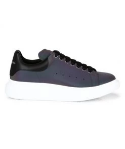 Alexander McQueen Oversized Iridescent Leather Sneakers For Men