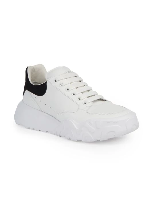 Alexander McQueen Men's Court Sneakers For Men Black White 2 Alexander McQueen Men's Court Sneakers For Men Black White - Image 2