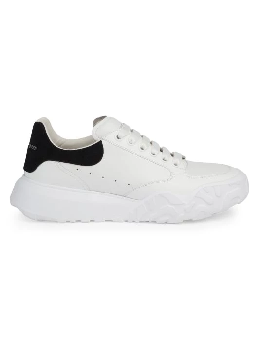 Alexander McQueen Men's Court Sneakers For Men Black White 8 Alexander McQueen Men's Court Sneakers For Men Black White - Image 8