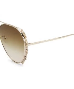 Alexander McQueen Rebellion 63MM Metal Pilot Sunglasses -Alexander McQueen Elegant store unnamed file 3081