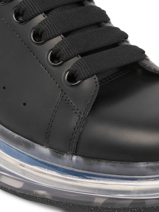 Alexander McQueen Men's Oversized Gel Sole Leather Platform Sneakers For Men Black 6 Alexander McQueen Men's Oversized Gel Sole Leather Platform Sneakers For Men Black - Image 6