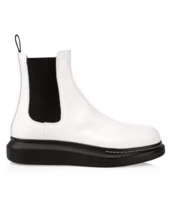 Alexander McQueen Platform Leather Chelsea Boots For Men Black -Alexander McQueen Elegant store unnamed file 3105