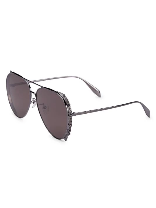 Alexander McQueen Rebellion 63MM Metal Pilot Sunglass 2 Alexander McQueen Rebellion 63MM Metal Pilot Sunglass - Image 2