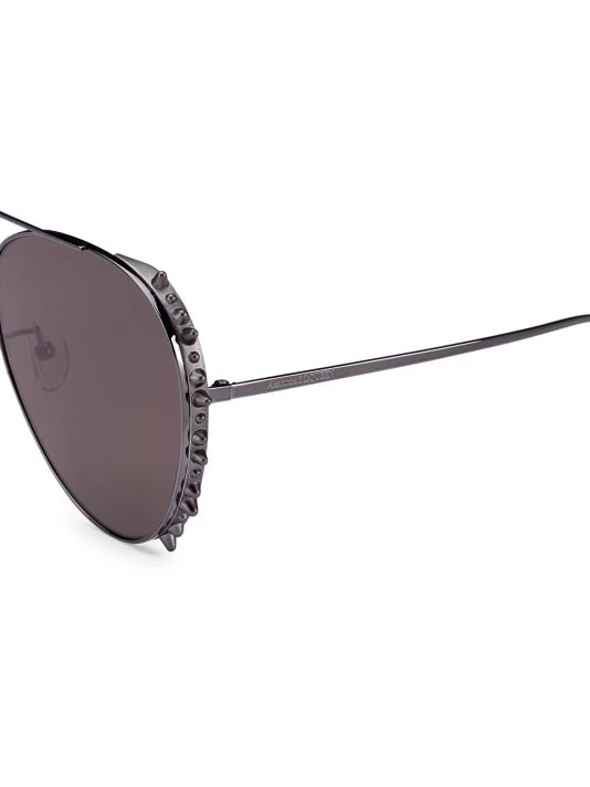 Alexander McQueen Rebellion 63MM Metal Pilot Sunglass 3 Alexander McQueen Rebellion 63MM Metal Pilot Sunglass - Image 3