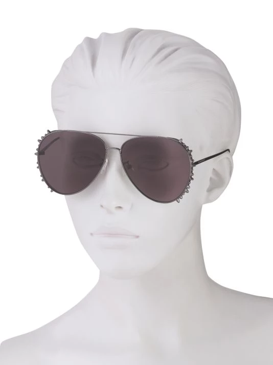 Alexander McQueen Rebellion 63MM Metal Pilot Sunglass 4 Alexander McQueen Rebellion 63MM Metal Pilot Sunglass - Image 4