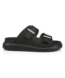 Alexander McQueen Rubber Slide Sandals For Men Electric Blue