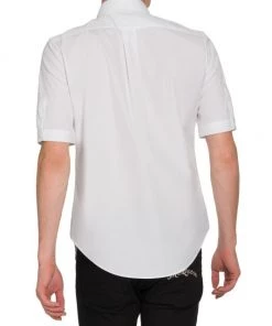 Alexander McQueen Classic Sport Shirt For Men White -Alexander McQueen Elegant store unnamed file 3130