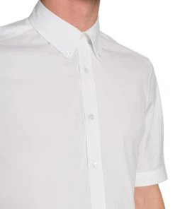Alexander McQueen Classic Sport Shirt For Men White -Alexander McQueen Elegant store unnamed file 3131