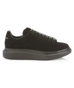 Alexander McQueen Men's Velvet Platform Sneakers For Men Black -Alexander McQueen Elegant store unnamed file 3143